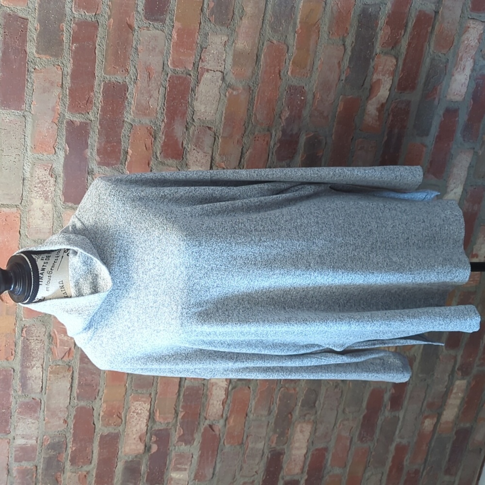 Long grey, super soft tunic jersey knit top.